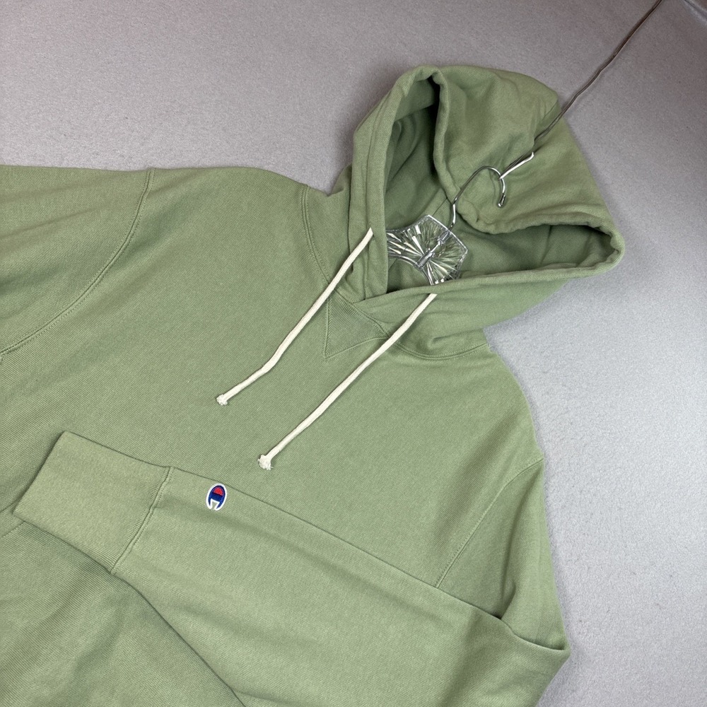 Champion Reverse Weave Men's Sage Pullover Hoodie Logo Pockets Sz S NWT